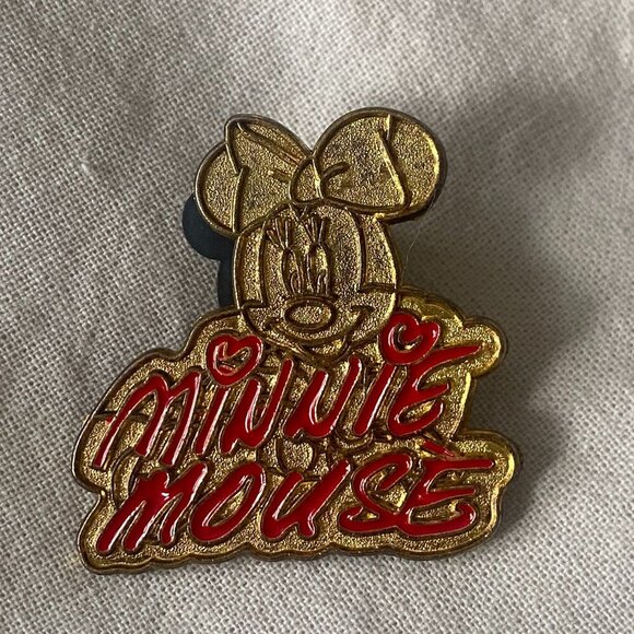 2004 LANYARD SERIES - Golden MINNIE MOUSE Autograph - Disney Character Pin (303) - Picture 1 of 4
